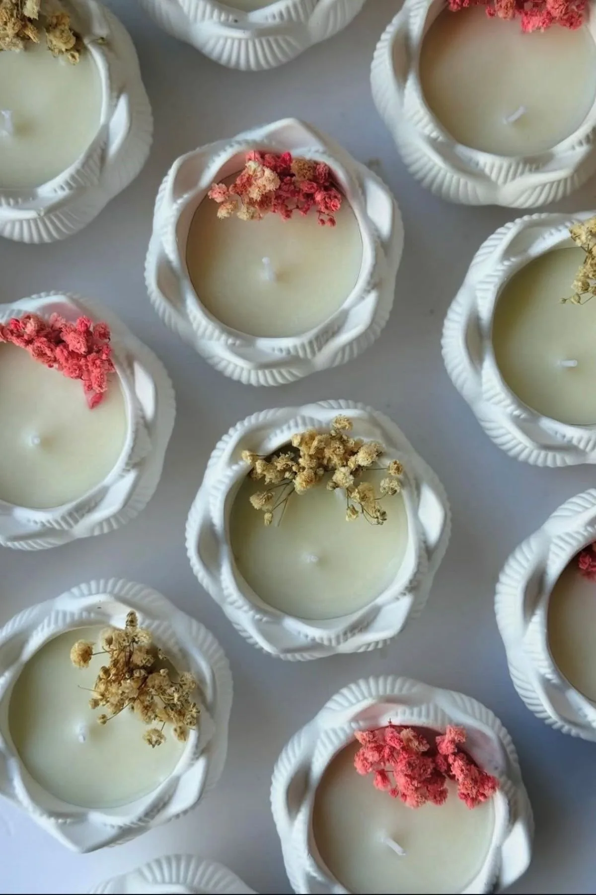 100 Adet Dekoratif Parafin Mum Lotus Kase Toplu Hediyelik Söz Nişan Doğum Günü