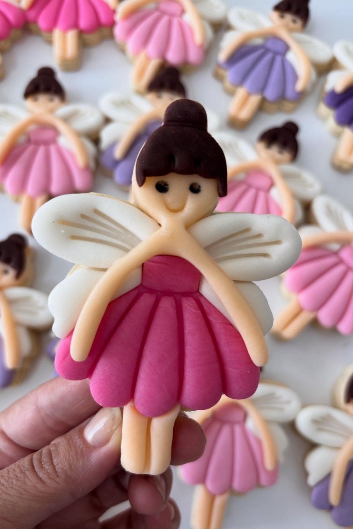  Renkli Peri  Kız Kurabiye Seti – Kız Bebek Baby Shower & Doğum Günü Hediyelik 20 Adet