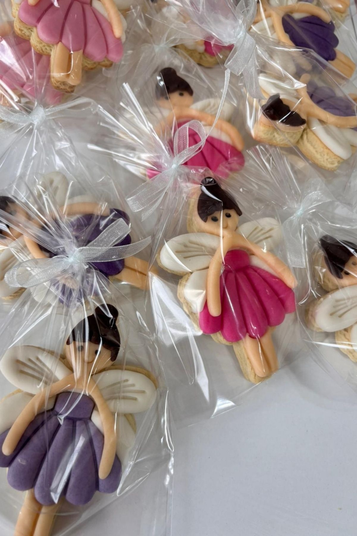  Renkli Peri  Kız Kurabiye Seti – Kız Bebek Baby Shower & Doğum Günü Hediyelik 20 Adet