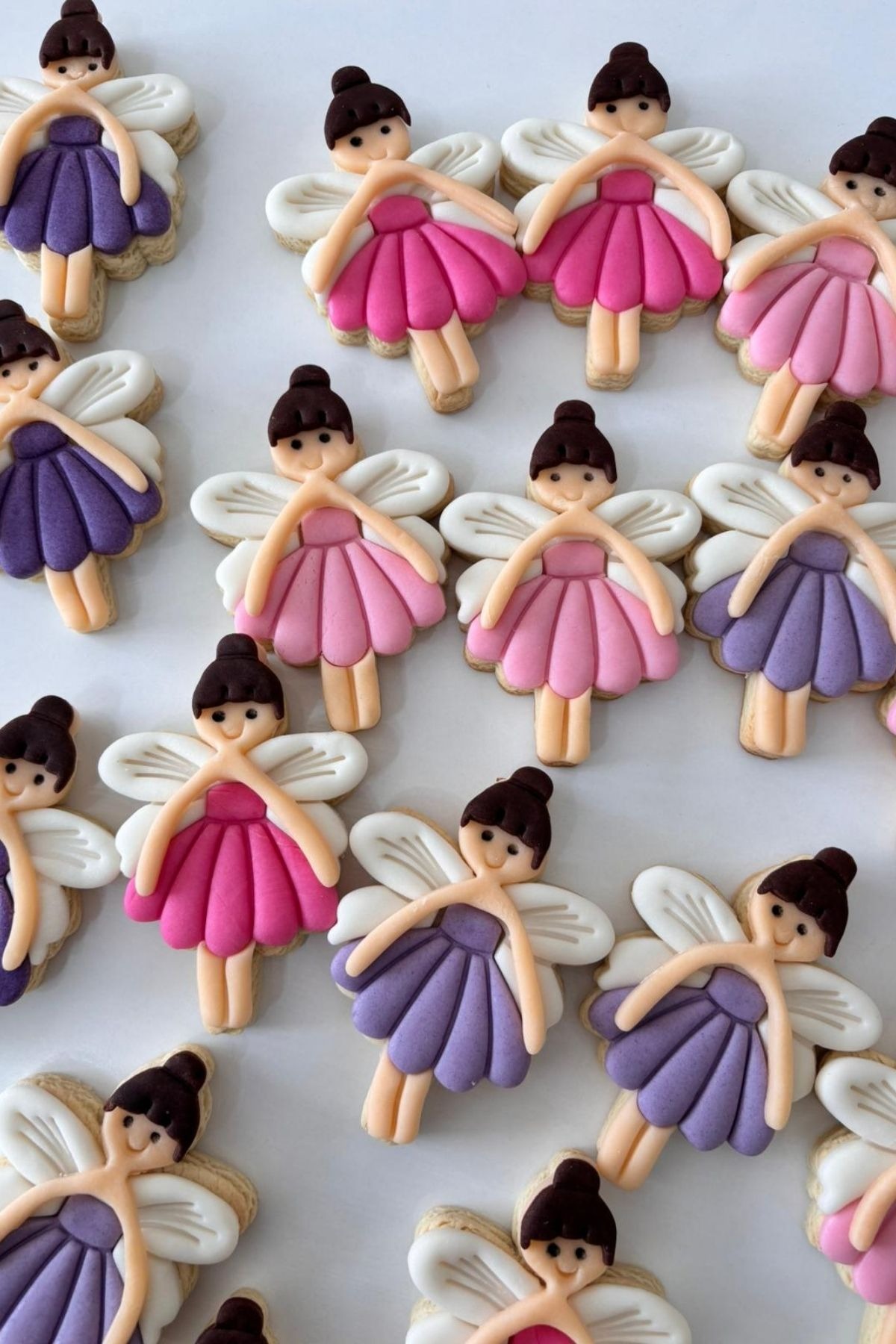  Renkli Peri  Kız Kurabiye Seti – Kız Bebek Baby Shower & Doğum Günü Hediyelik 20 Adet
