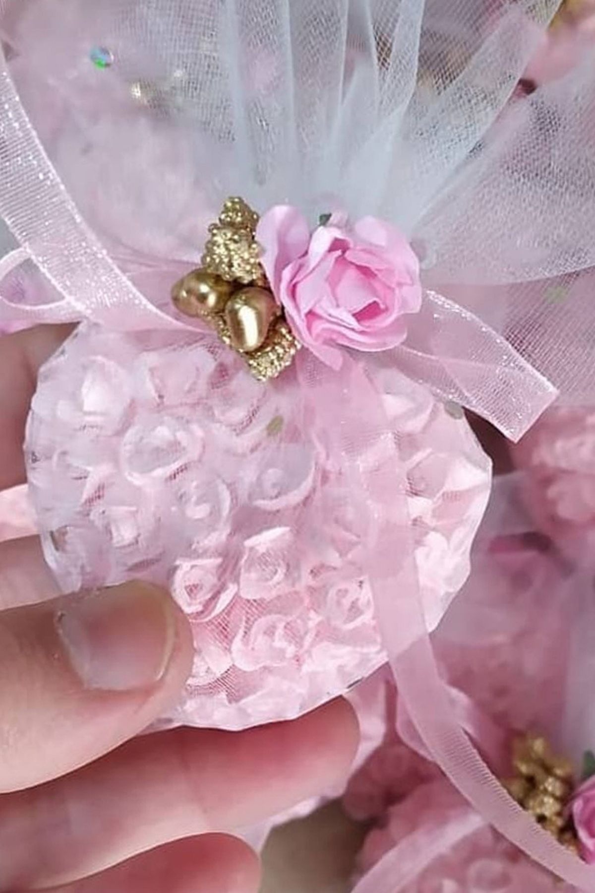 10+10 Söz Nişan Hediyelik Magnet | Kokulu Taş Tüllü Mini Nikah Hediyesi
