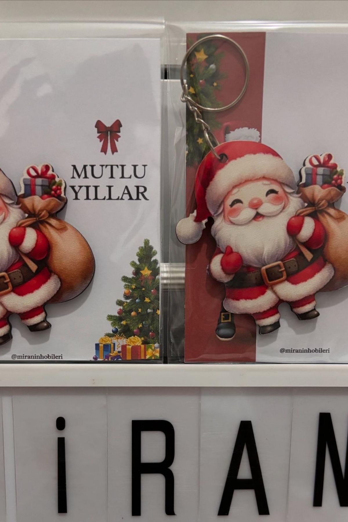 Yılbaşı Noel Baba Anahtarlık | Hediyelik Yeni Yıl Temalı Anahtarlık 20 Adet