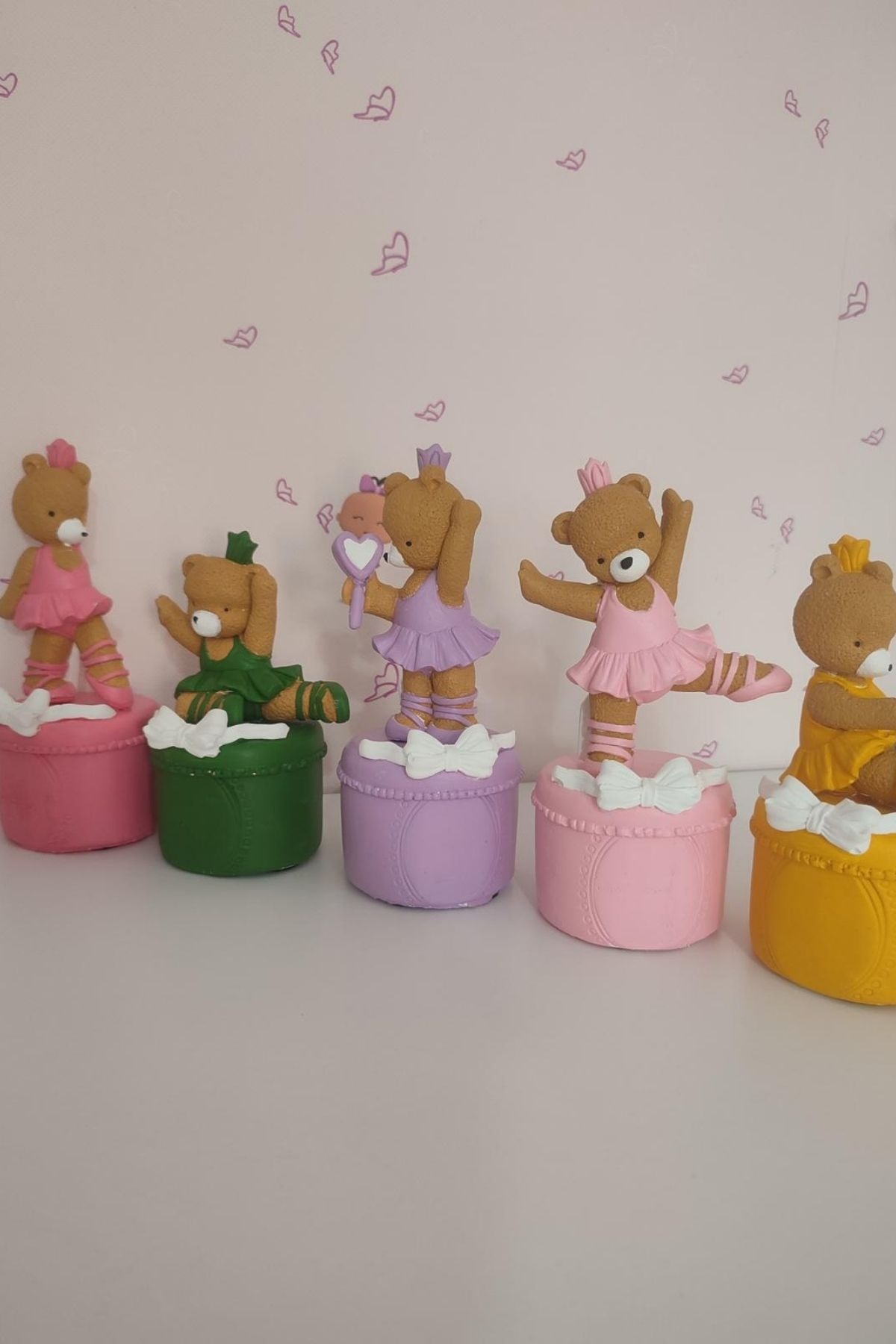 Renkli Ayıcık Harf Küp Set | Bebek Odası Dekor 1 Adet