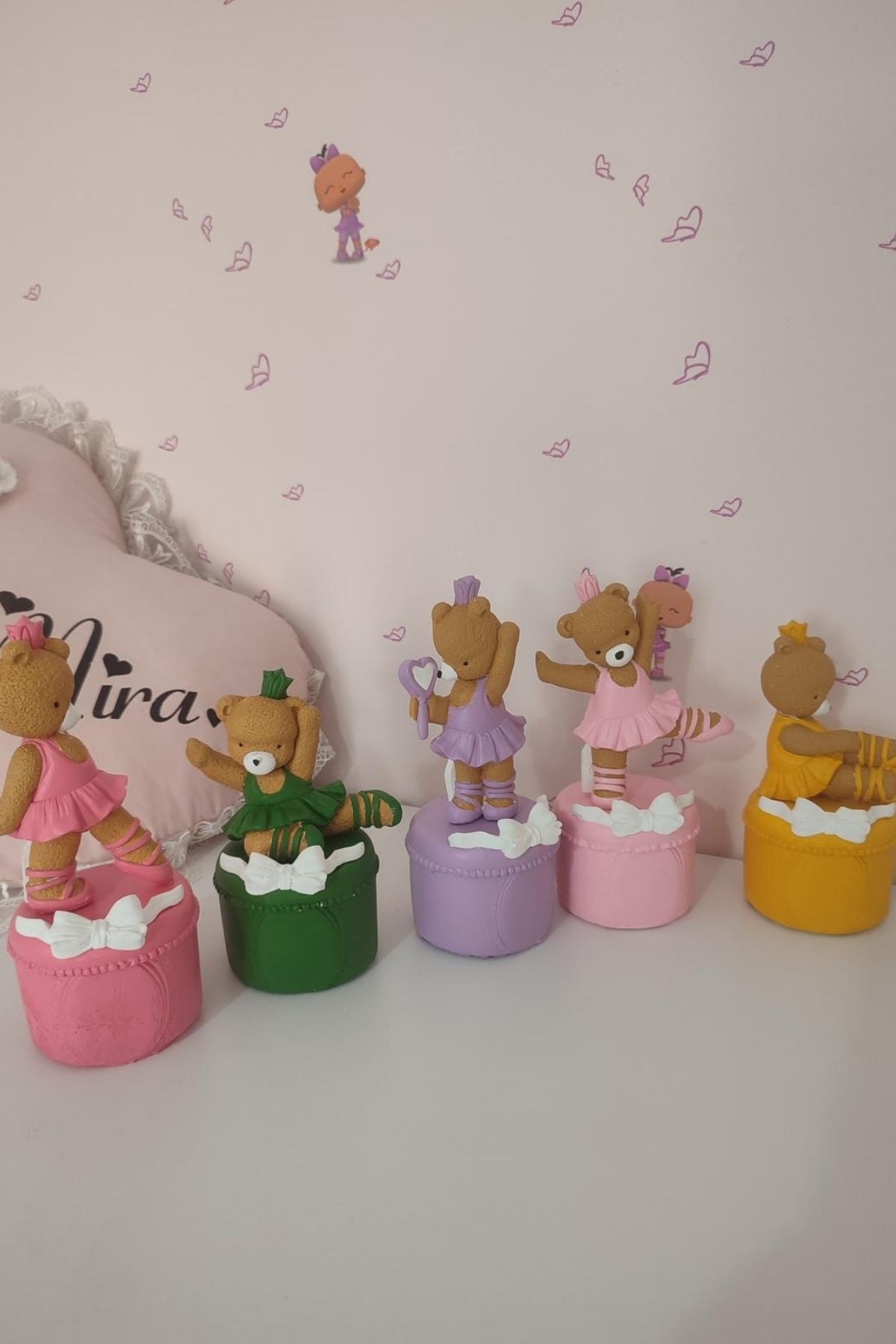 Renkli Ayıcık Harf Küp Set | Bebek Odası Dekor 1 Adet