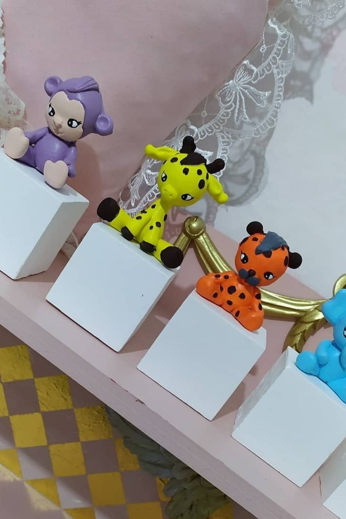  Safari Hayvan Figürlü İsimli Bebek Küp Seti 1 adet