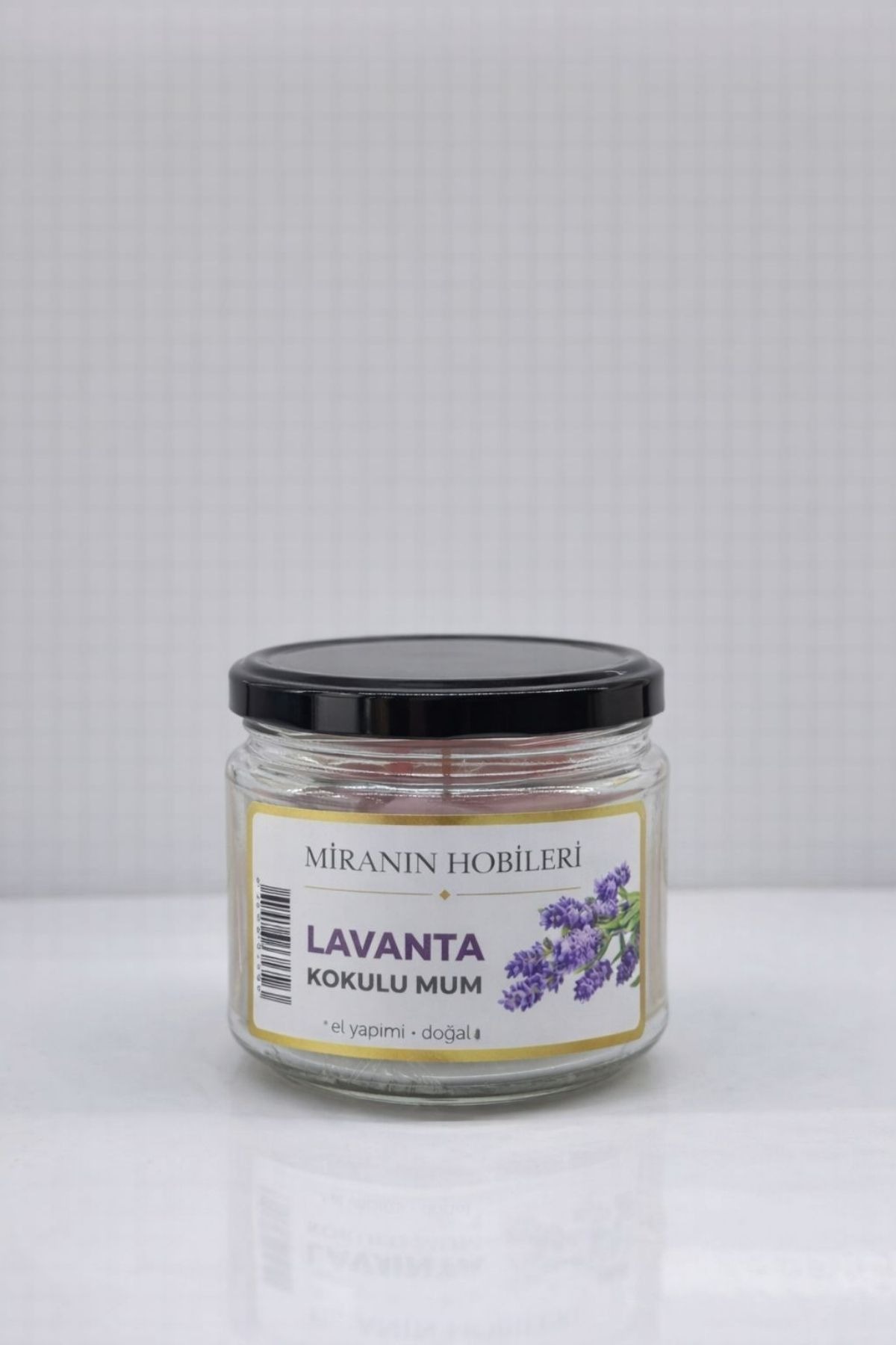 330 cc Lavanta Kokulu Kavanoz Mum – Parafin İçerikli Dekoratif Cam Mum