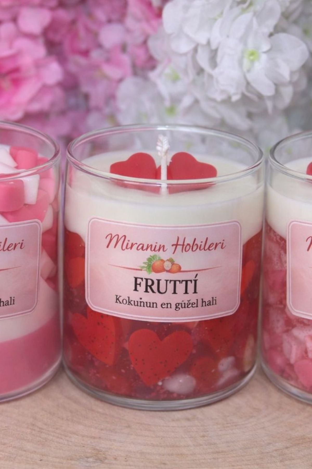 Altı Jel Üstü Soya Mum Bardak – FRUTTİ Kokulu El Yapımı Dekoratif Mum
