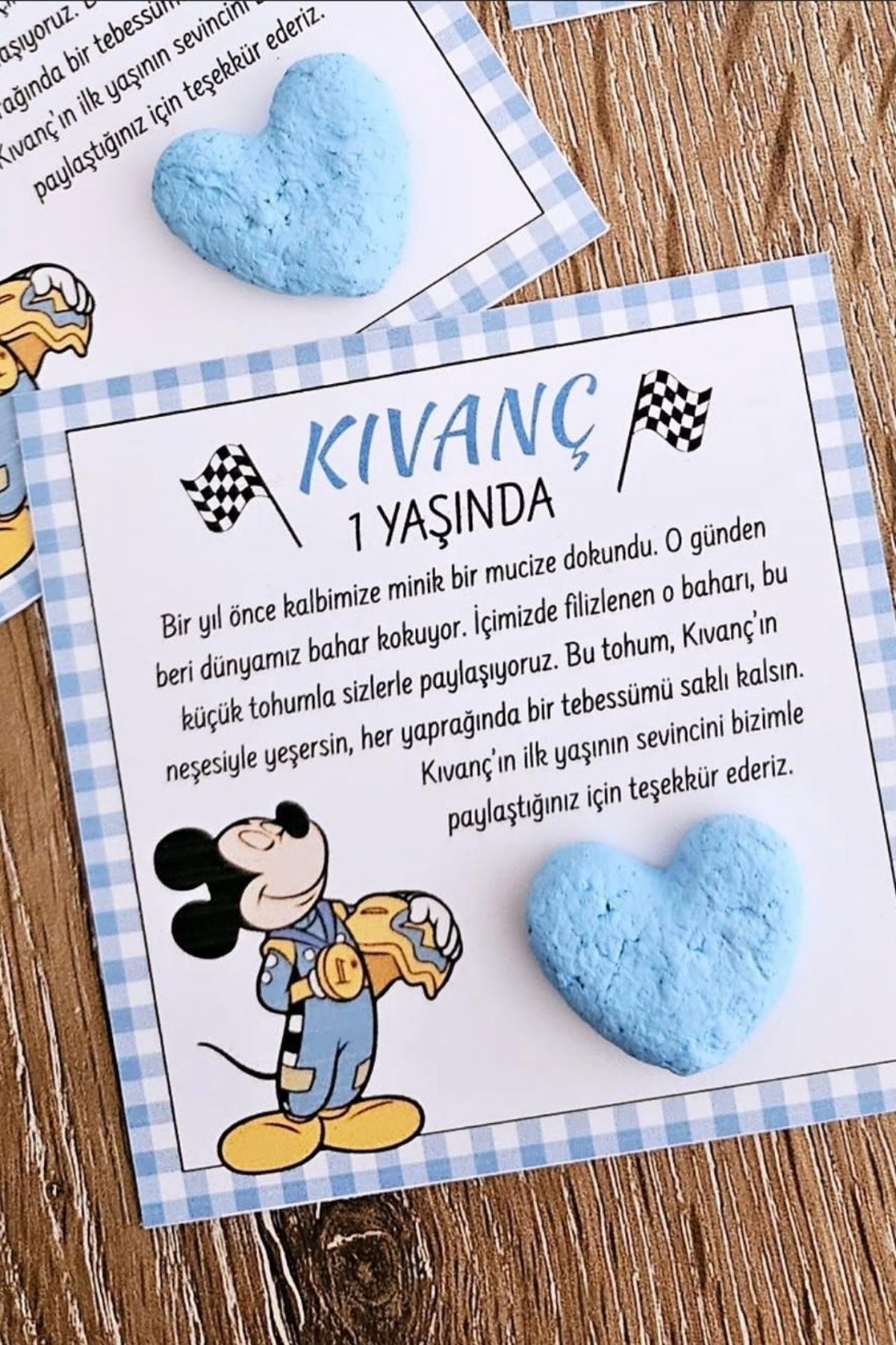 Kişiye Özel Sihirli Tohum Kartı – 1 Yaş Doğum Günü Hediyelik (25 Adet)