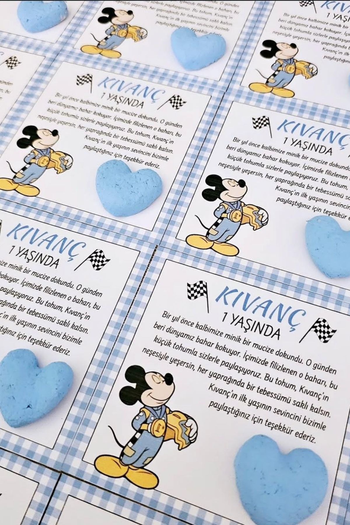 Kişiye Özel Sihirli Tohum Kartı – 1 Yaş Doğum Günü Hediyelik (25 Adet)