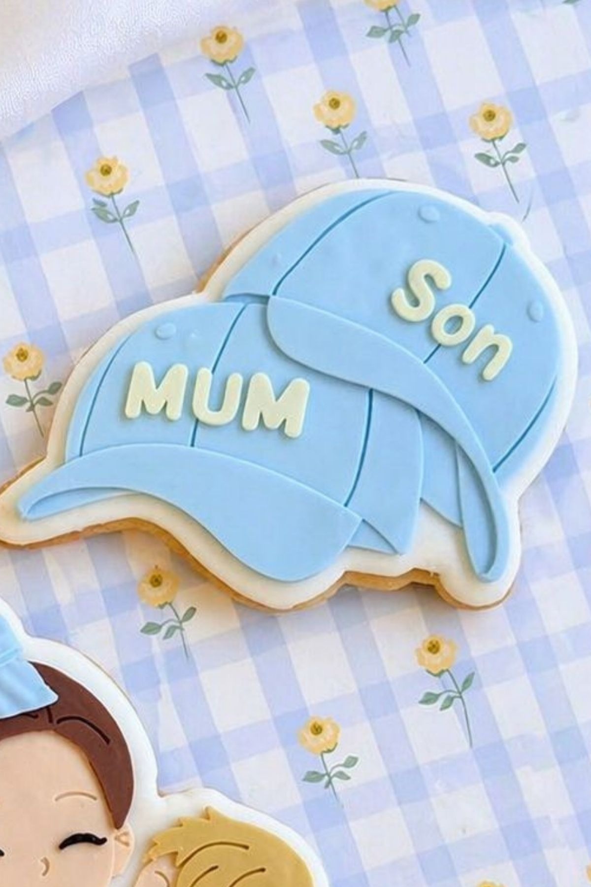 Erkek Bebek Temalı Şeker Hamurlu Kurabiye – MUM SON Tasarım (20 Adet)