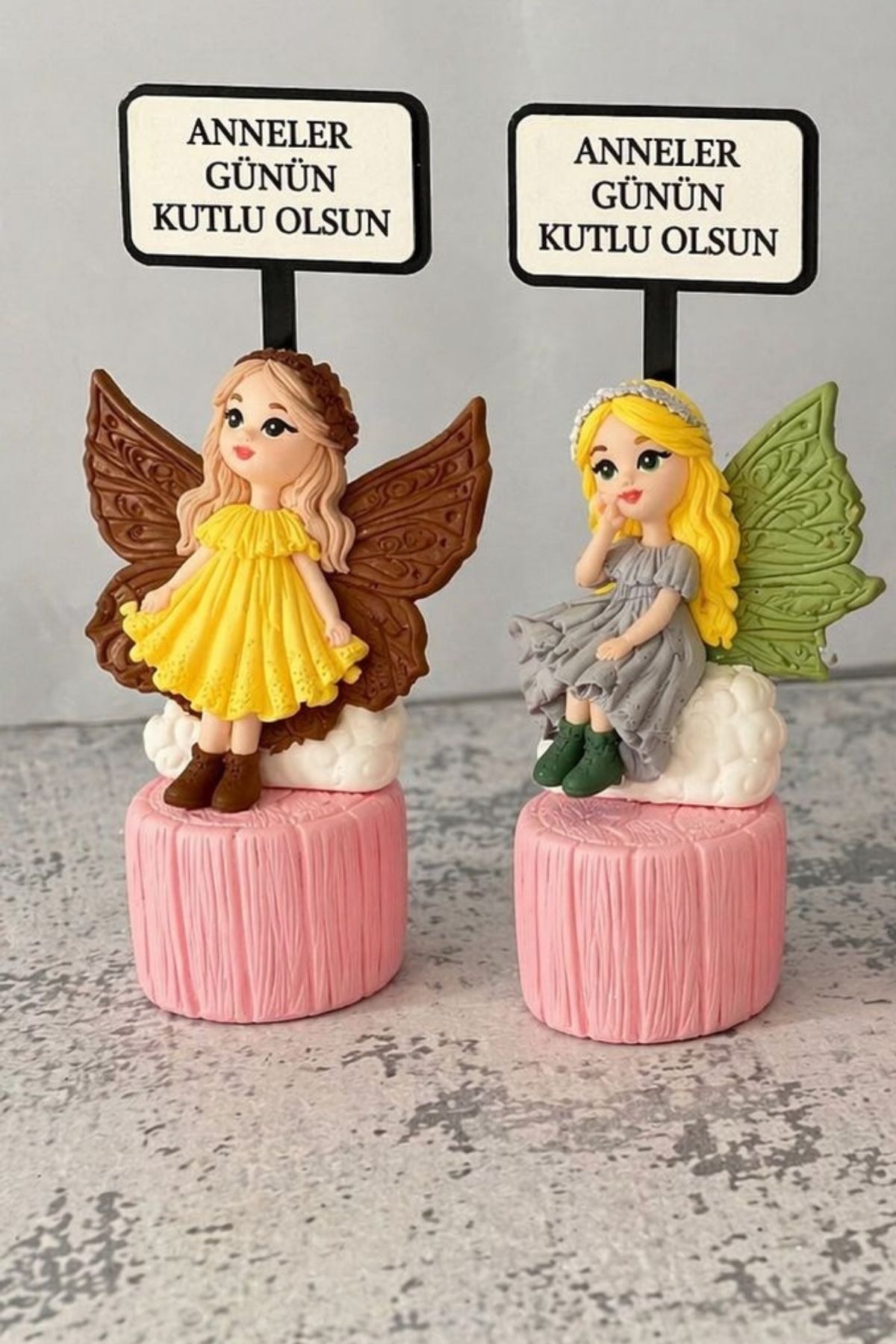 Anneler Günü Melek Figürlü Küp Hediyelik – Kişiye Özel Renk Seçimli Dekoratif Hediye 1 Adet