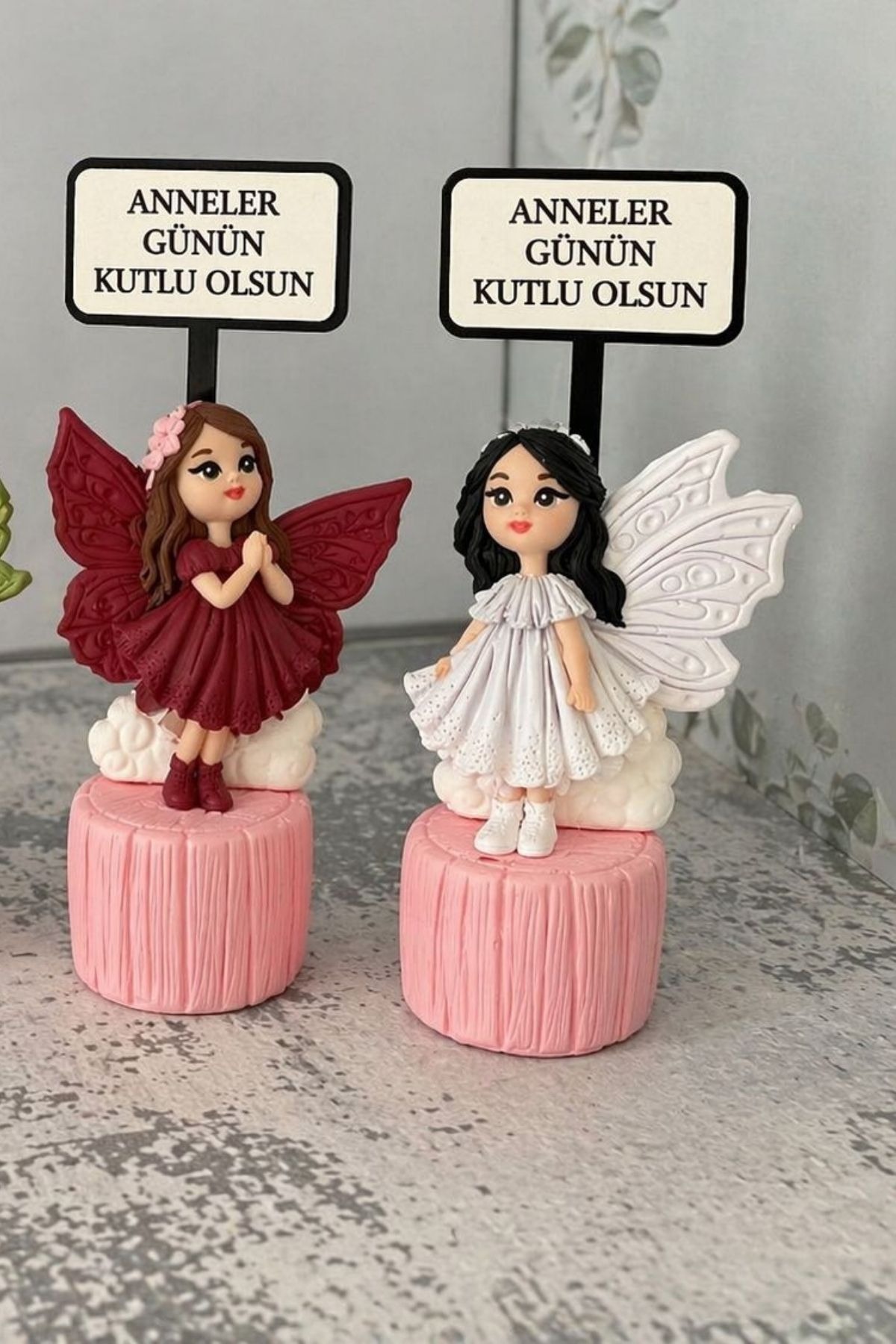 Anneler Günü Melek Figürlü Küp Hediyelik – Kişiye Özel Renk Seçimli Dekoratif Hediye 1 Adet