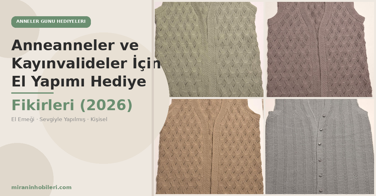 Anneanneler ve Kayınvalideler İçin El Yapımı Hediye Fikirleri (2026)