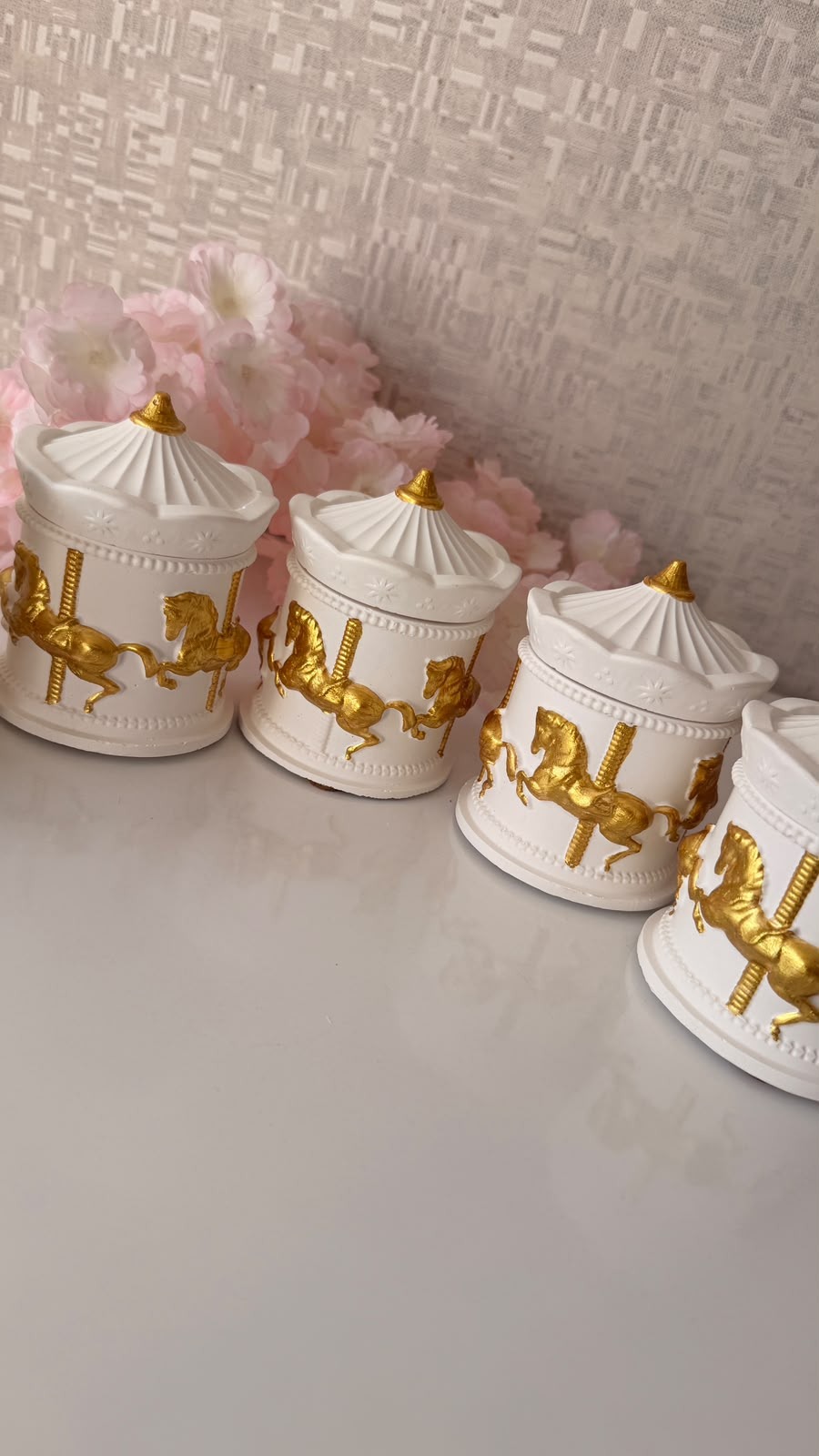  Atlı Karınca Tasarımlı Mum Seti – Gold Detaylı Lüks Hediyelik Mum 10 Adet