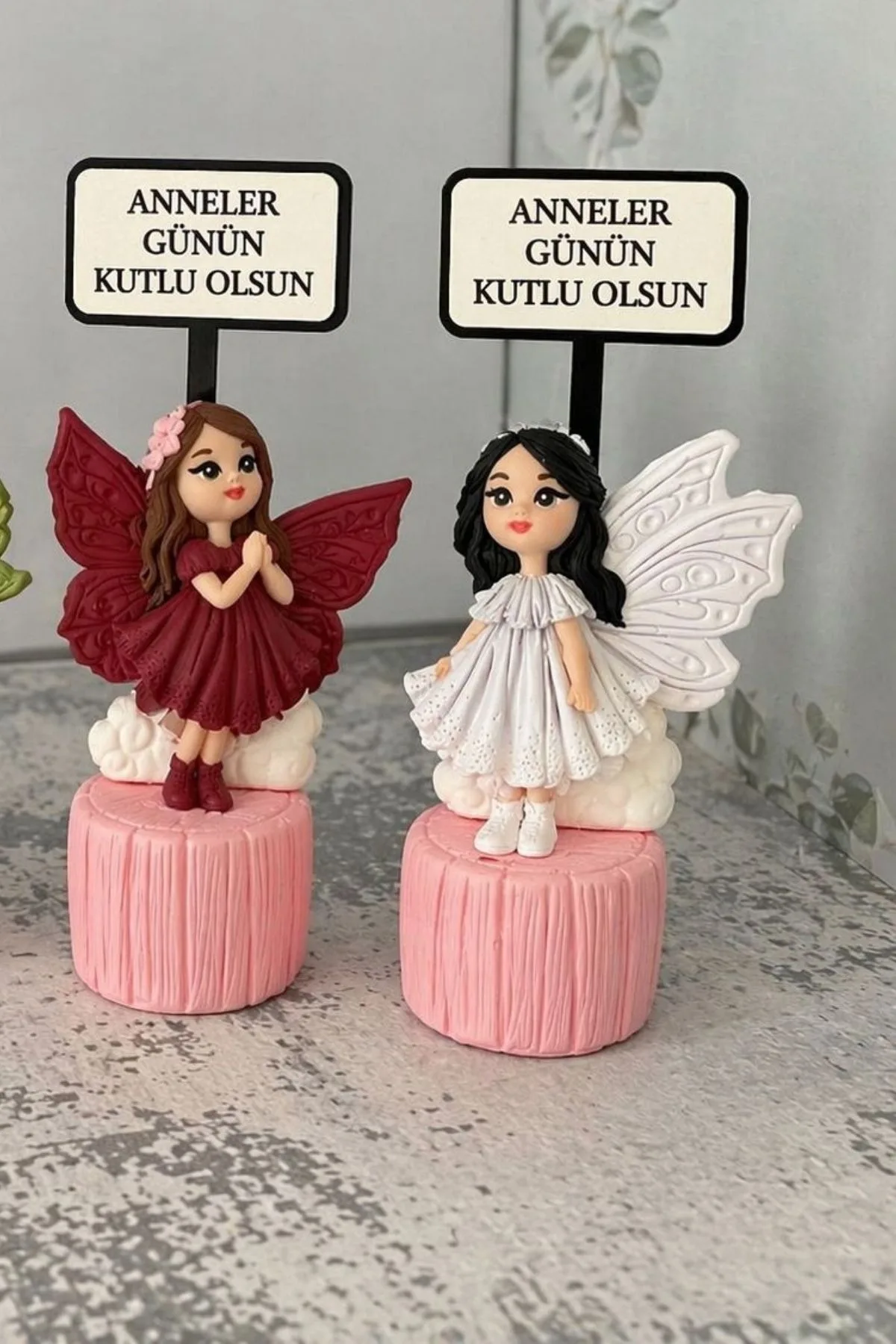 Anneler Günü Melek Figürlü Küp Hediyelik – Kişiye Özel Renk Seçimli Dekoratif Hediye 1 Adet - 3