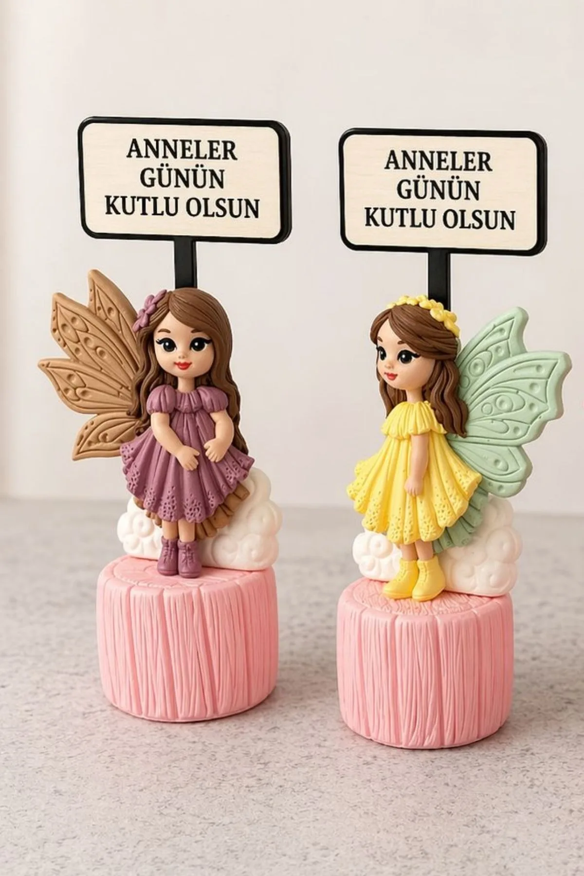 Anneler Günü Melek Figürlü Küp Hediyelik – Kişiye Özel Renk Seçimli Dekoratif Hediye 1 Adet - 4